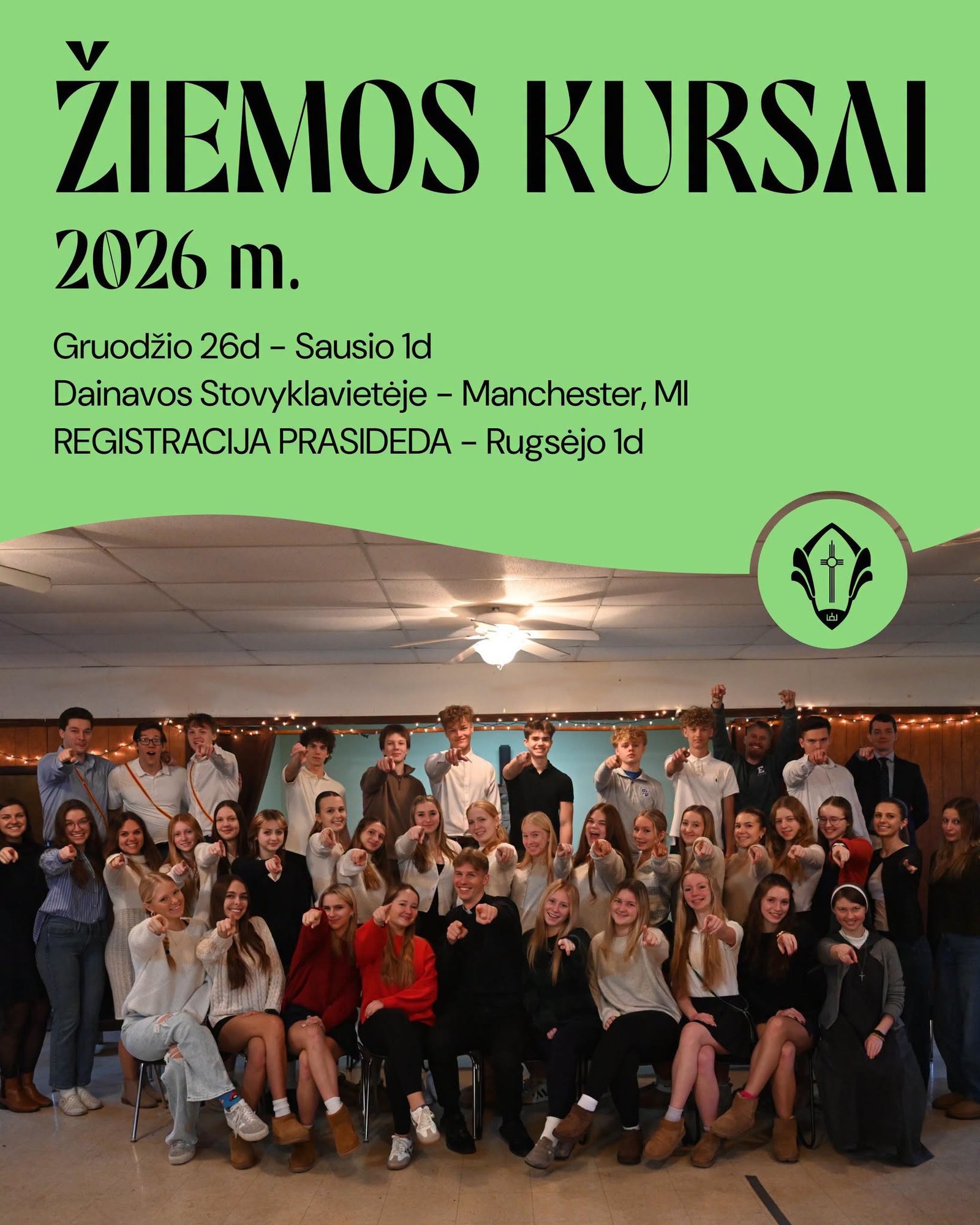 ziemos kursai